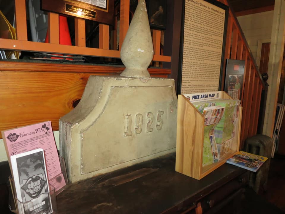 1925 cornerstone preserved at Squid Lips