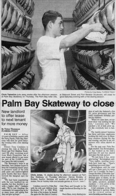 Palm Bay Skateway closure