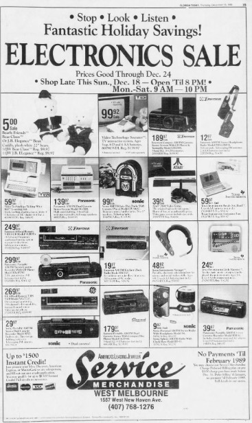 Service Merchandise advertisement